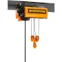 Harrington RY 5 Ton Dual Speed Electric Wire Rope Hoist And Trolley, 33' Lift, 26/4.3 FPM, 460V, RYU050B33HDD4