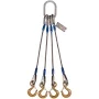 4-Leg Wire Rope Bridle Sling with Crosby Eye Hooks