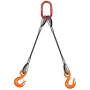 1/2" x 10 ft BLP-200 2-Leg Wire Rope Bridle Sling - 8800 lbs WLL | Bishop Lifting