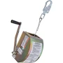 PIP Miller ManHandler Hoist/Winch with Integrated Mounting Bracket, Pulley, Carabiner, and Galvanized Steel Lifeline - 100'