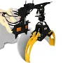 59" Multi-purpose Hydraulic Rotating Log Grapple for Mini Skid Steer