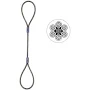 US CARGO CONTROL Wire Rope Sling - Single Leg - 1/2" x 20' - Domestic, SW1-12-20-D