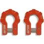 Extreme duty Aluminum D-Shackle - 70,000 lbs MBS Orange