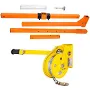 Portable Air Conditioner Lifting Crane, 500 lbs Capacity AC Hoist with Adjustable Height 37-53 in, 1500 lbs Winch, Orange Bracket for Outdoor Unit