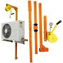 Air Conditioner Lifting Crane with Two-Way Self-Locking Winch, Orange Air Conditioner Lifting Tool with 500 LBS Frame Load Capacity, Crane Bracket,