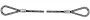 1/4inch Eye & Eye Wire Rope Slings - Single Leg 1300 lbs WLL 6'
