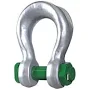 Van Beest Pin P-6033 Wide Body Sling Shackle - 150 Ton WLL, Green, Alloy Steel/Synthetic/Galvanized | Bishop Lifting