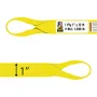 Tuffy 1 Ply 1" x 12 ft Eye & Eye Type 4 Web Sling - 1600 lbs WLL, Yellow, nylon/Polyester | Bishop Lifting