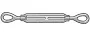US Cargo Control Jaw & Eye Galvanized Turnbuckle