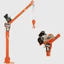 1000 lbs Davit Crane 360 Swivel with Wireless Electric Winch 220V PWPHP1100-220V