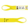 Tuffy 1 Ply 1" x 4 ft Eye & Eye Type 4 Web Sling - 1600 lbs WLL, Yellow, nylon/Polyester | Bishop Lifting