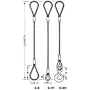 Wire Rope Sling 1/2 in. x 6', with a Standard Eye on Each End