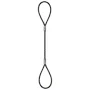 1" x 5 ft BLP-100 Eye & Eye Wire Rope Sling - 19600 lbs WLL | Bishop Lifting