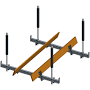 8,000 lb. Galvanized Steel V-Hull Boat Cradle