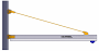 Gorbel Aluminum Wall Bracket Jib Crane, 1000 lb. Cap., 10 ft. Span, Model No. AL100-G1-1000-10