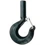 Crosby L-319AN 1 Ton Alloy Shank Hook with Latch - #1028705, Black, Alloy Steel/Cable | Bishop Lifting