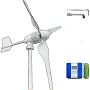 5000W Wind Turbine Generator Complete Kit With Off Grid System | 24V 48V For 110V – 120V / 220V – 230V - 24V - With Hybrid Controller