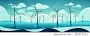Stock Illustration: offshore wind farm with turbines in sea or ocean renewable water station energy production alternative power generation