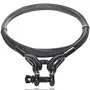 Black Wire Rope With Thimble And Shackle