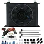 30 Row Transmission Oil Cooler Electric Fan Adjustable Thermostat Wiring Kit