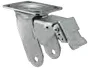 Yoke; Swivel; 8" x 2"; Top Plate (4"x4-1/2"; holes: 2-5/8"x3-5/8" slotted to 3"x3"; 3/8" bolt); Zinc; 1/2" Bore; 2-7/16" Hub Length; 1200#