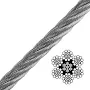 Approved Vendor 1" 6x19 Class Galvanized Wire Rope - 93000 lbs Breaking Strength, Galvanized/Steel/Cable | Bishop Lifting