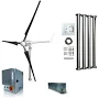 Kit i-2000W 24V/48V Wind Turbine Wind Generator & Charge Controller (for Lithium Battery) & Tower Carbon-3 Blade- Tower Set / 48V