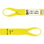 Tuffy 1 Ply 1" x 14 ft Eye & Eye Type 4 Web Sling - 1600 lbs WLL, Yellow, nylon/Polyester | Bishop Lifting