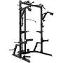 SMAI Half Power Rack with Cable Machine Lateral Pull Down and Rower