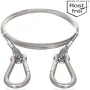 Stainless Steel Wire Rope Sling with Thimbles and two Snap Hooks with Eyelet
