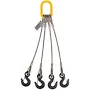 3/8" x 4-Leg Wire Rope Bridle Sling with Eye Hooks