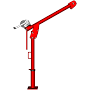 Thern | Thern Portable Davit Crane w/ Manual Winch - 850 lb. Capacity - First Mate 5PF5 | Pedestal Base / 20ft / Not Included