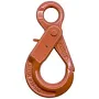 Cartec 3/8" Grade 100 Self-Closing Eye Hook - 8800 lbs WLL, Orange, Alloy Steel/Synthetic/Chain | Bishop Lifting