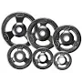York Iso-Grip Rubber-Coated Olympic Plates 255 lb Set