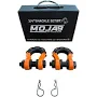 3/4” Forged Steel D-shackle set (8T) (LIFE TIME WARRANTY*) - Black