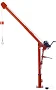 Thern 5PT5 SERIES 650lbs Portable Davit Crane with Winch - 650 lb Galvanized Crane with 4WM2-K worm gear hand winch
