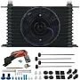 13 Row Transmission Oil Cooler Electric Fan Push-in Fin Probe Thermostat Switch