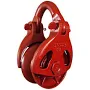 Young 511 Wide Throat Rigging Block - 22 Ton WLL, Red, Steel | Bishop Lifting