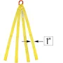 Quad Leg Nylon Sling w/ Master Link & Sewn Loop
