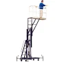 Ballymore BL-C14 Single-Person Manually Propelled Maintenance Lift with 20" x 64" Cantilevered Aluminum Platform and 42" Guard Rails - 300 lb., 20' Wo