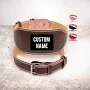Personalized Leather Weightlifting Belt - 10mm Custom Gym Training Support
