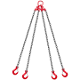VEVOR Chain Sling 3/8 in x 10 ft Lifting Chains 4 Leg Grab Hooks