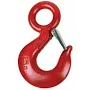 Pewag 1.6 Ton ELD Grade 80 Alloy Eye Hoist Hook with Latch, Red, Alloy Steel | Bishop Lifting
