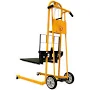 TORY CARRIER 500 Ibs. Max Load Capacity Hand Stacker 41.4 in. Lift Height Manual Winch Stacker Yellow