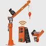 2000 lbs Davit Crane 360 Swivel with Wireless Electric Winch 110V PWPHP2200-110V
