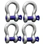 BOXER TOOLS Forged Anchor Shackle 1/2-in. Heavy Duty Forged Steel - Load Capacity up to 2 Ton, 4PK, FH409-12