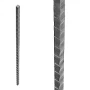 5/8" Forged Steel Square Bar, Hammered 4 Sides, 8'