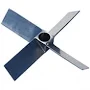 3.5" Pitch Blade Turbine Mixing Impeller, Standard Mill Finish