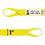 Tuffy 2 Ply 1" x 4 ft Eye & Eye Type 4 Web Sling - 3100 lbs WLL, Yellow, nylon/Polyester | Bishop Lifting