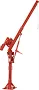 Thern 5PT30 SERIES 3,000lbs Transportable Davit Crane with Winch - 3,000 lb Galvanized Crane with M452B-K Spur Gear Hand Winch and Ratchet Jack